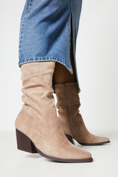 Wide Fit Killarney Ruched Western Boots