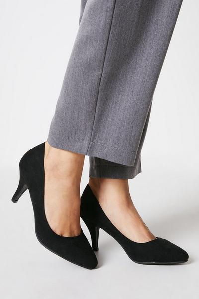 Cora Pointed Mid Heel Stiletto Court Shoes