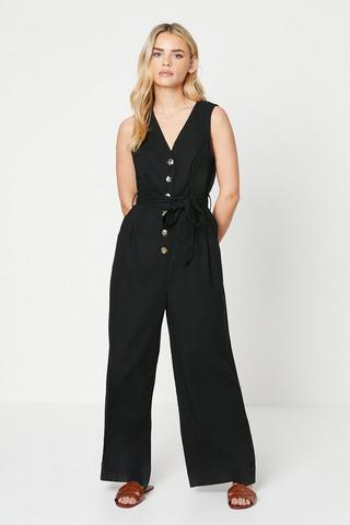 White Stuff Women's Kelly Wide Leg Cord Dungaree Ladies Casual Cropped  Jumpsuit