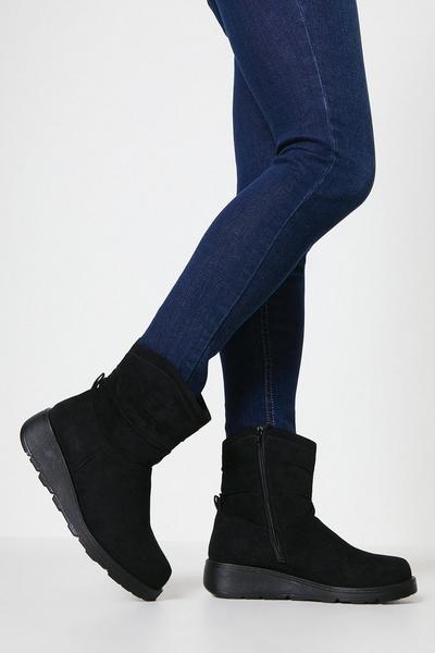 Good For The Sole: Wide Fit Mari Casual Ankle Boots