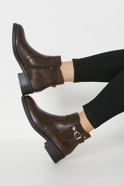 Macie Buckle Detail Ankle Boots