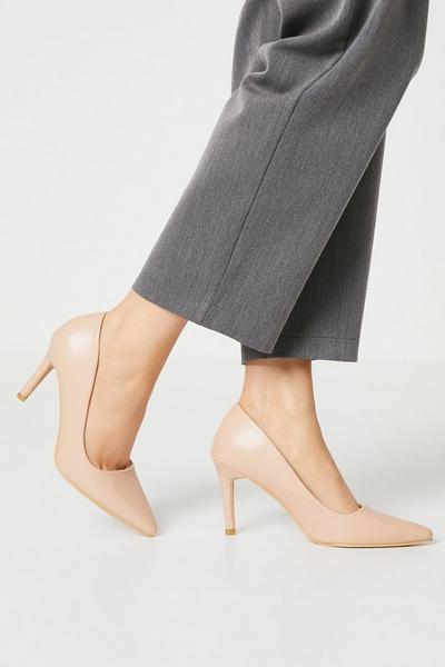 Wide Fit Darlene High Heel Pointed Court Shoes