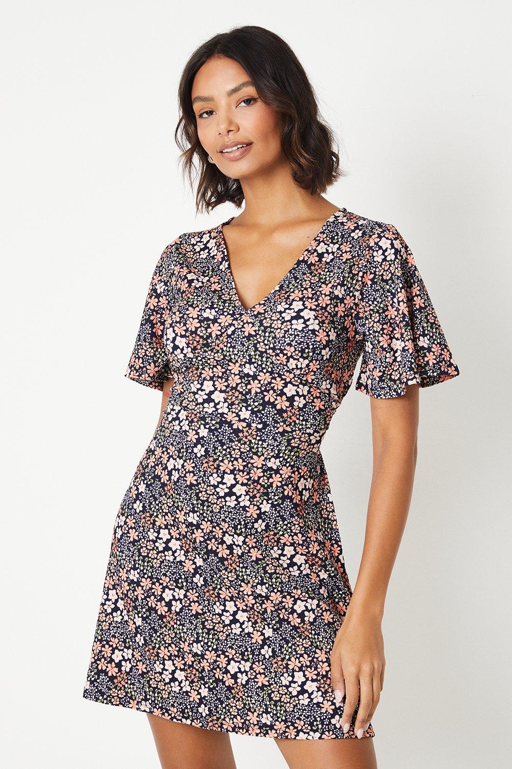 Dresses | Ditsy Empire Seam Mini Dress | Dorothy Perkins