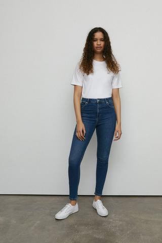 MODA NOVA Juniors Plus Size Rolled Hem Mid-Rise Knee Length Skinny Denim  Jeans 