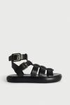 Warehouse Real Leather Double Buckle Gladiator Sandal thumbnail 1