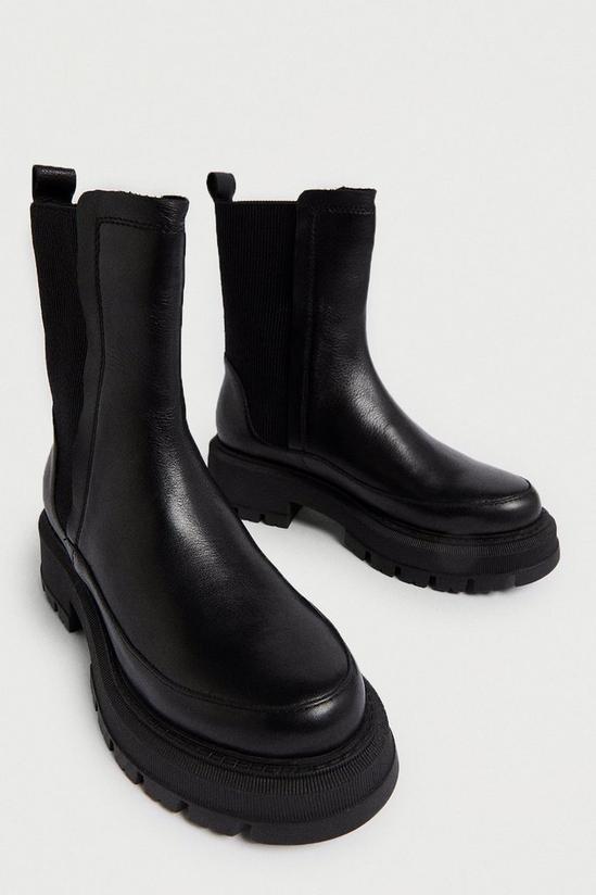 Warehouse Real Leather Chunky Gusset Chelsea Boot 2