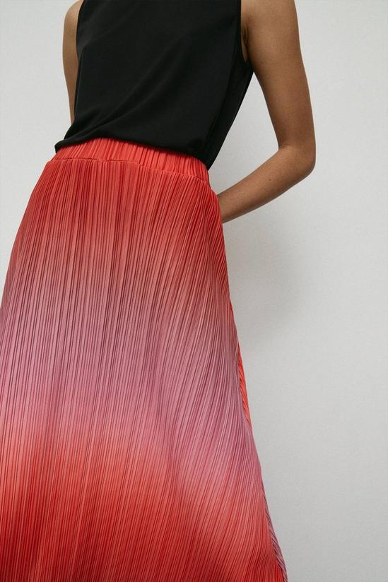 Warehouse Printed Plisse Full Midi Skirt 1