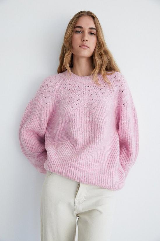 H&M Oversized Pointelle-knit Sweater