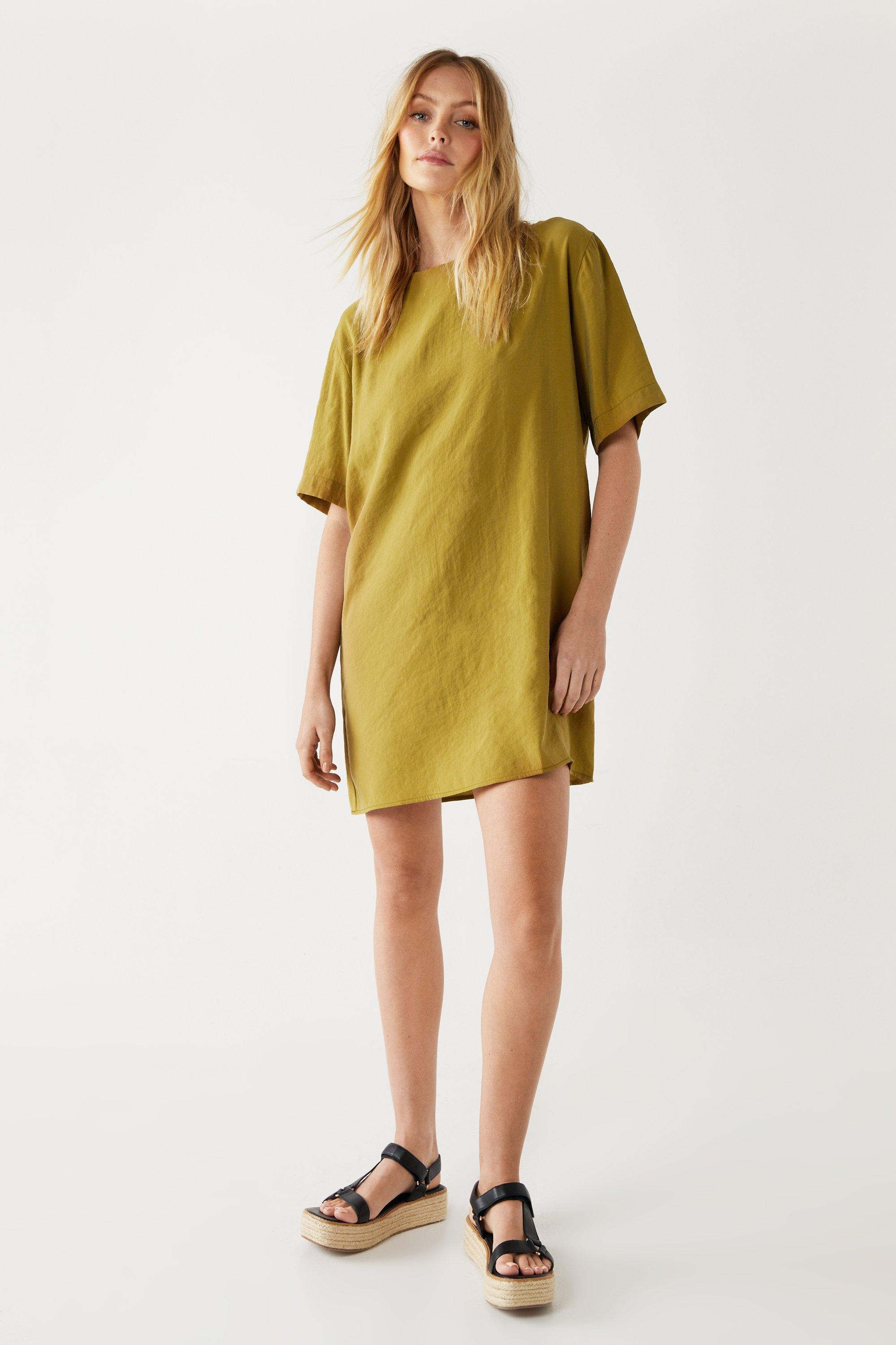 Short Sleeve Textured T-shirt Dress