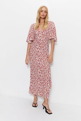 Product Angel Sleeve Maxi Dress red