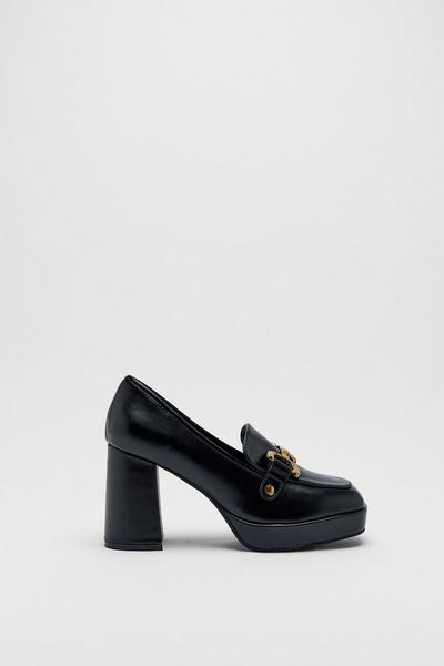 Faux Leather Platform Mary Janes