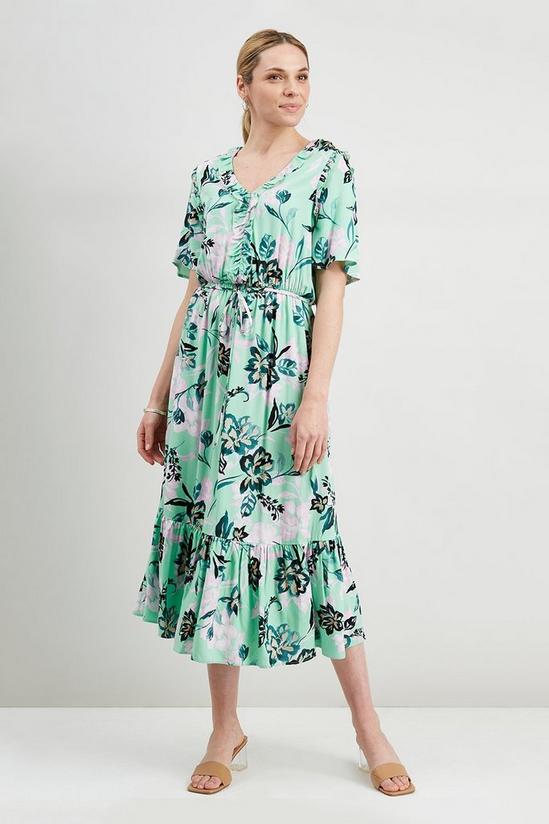 Dresses | Floral Tiered Button Dress | Wallis