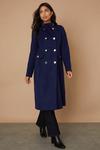 Wallis Double Breasted Funnel Longline Military Coat thumbnail 2