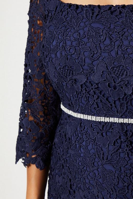 Wallis Petite Lace Embellished Waist Midi Dress 4