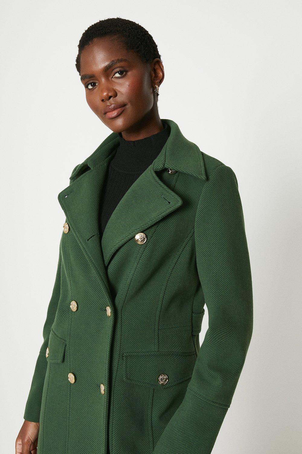 Jackets & Coats, Twill Military Pocket Detail Coat
