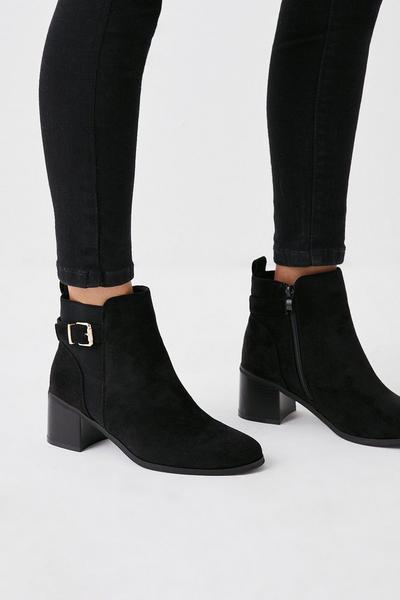 Apple Buckle Detail Ankle Boot