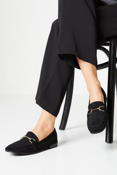 Lillian Apron Front Soft Square Toe Slip On Snaffle Loafers