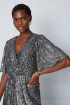 Wallis Tall Sequin Twist Wrap Midi Dress thumbnail 4