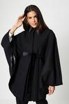 Wallis Contrast Embroidered Belted Cape thumbnail 2