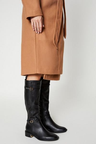 Harlow Double Strap Elastic Back Detail Riding Knee Boots