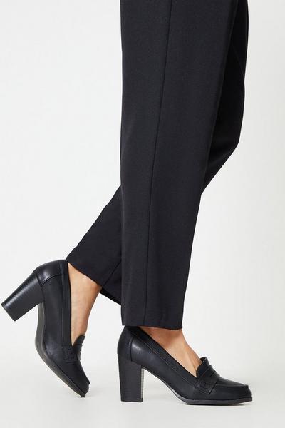 Lily High Block Heel Penny Loafers