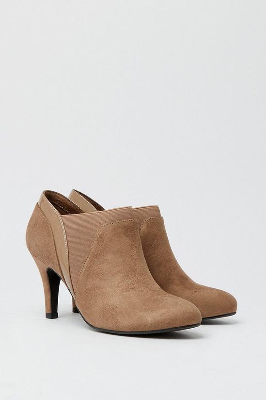 Wallis Adrienne Almond Toe Elastic Detail Pull On Ankle Boots 3