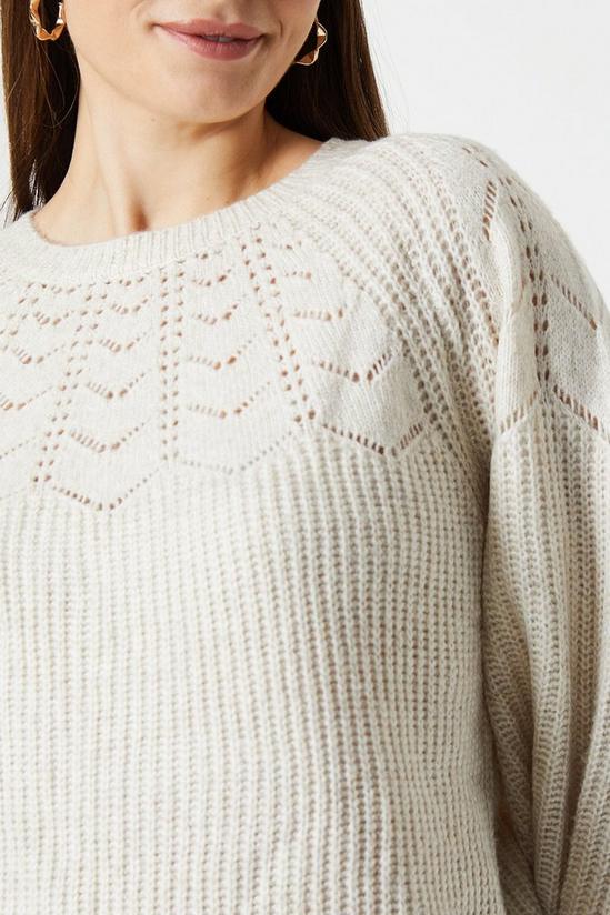 Wallis Pointelle Yoke Detail Sweater 4