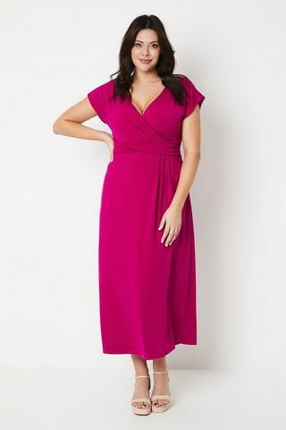 Product Curve Occasion Premium Jersey Maxi Dress fuchsia