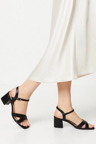 Product Samiya Cross Strap Medium Heel Sandal black