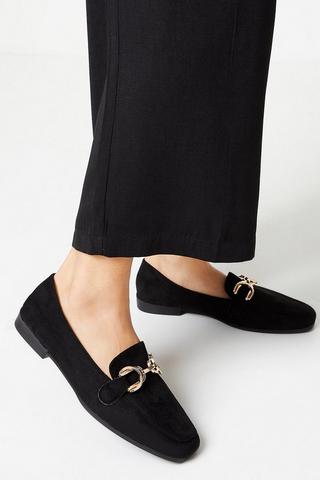 Product Louise Snaffle Square Toe Loafer natural black