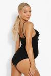 boohoo Maternity Frill Detail Strappy Swimsuit thumbnail 2