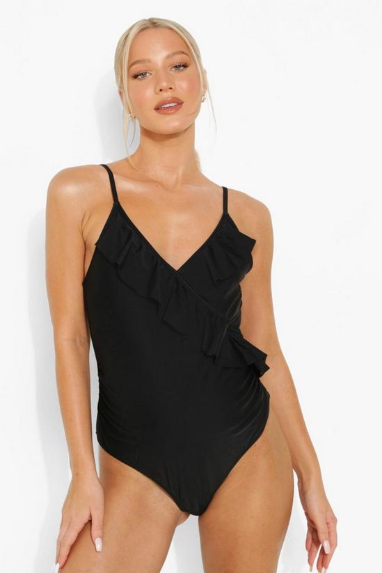 boohoo Maternity Frill Detail Strappy Swimsuit 3