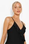 boohoo Maternity Frill Detail Strappy Swimsuit thumbnail 4