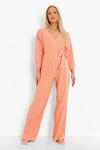boohoo Maternity Off The Shoulder Woven Jumpsuit thumbnail 3