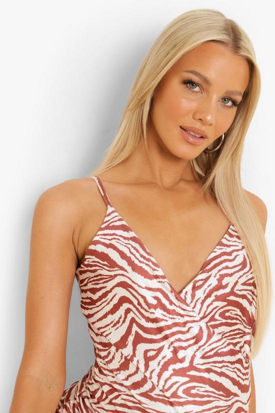 boohoo Maternity Wrap Front Tiger Print Swimsuit 4
