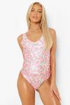 boohoo Maternity Floral Scoop Neck Swimsuit thumbnail 4