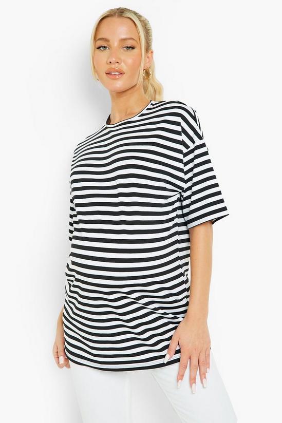 boohoo Maternity Stripe Oversized T-shirt 4