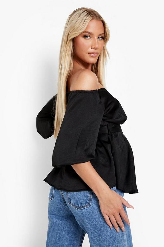 boohoo Maternity Woven Off The Shoulder Blouse 2