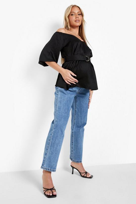 boohoo Maternity Woven Off The Shoulder Blouse 3