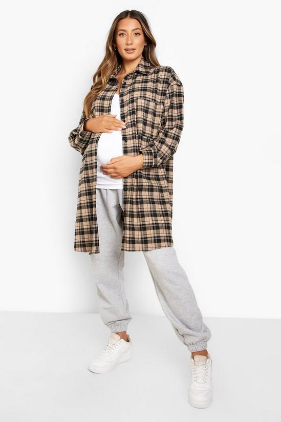 boohoo Maternity Oversized Check Shirt 3