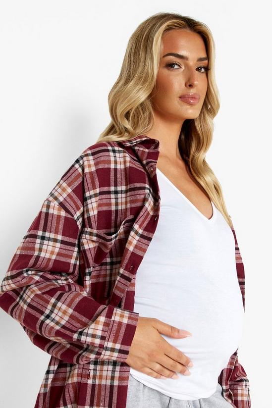 boohoo Maternity Oversized Check Shirt 4