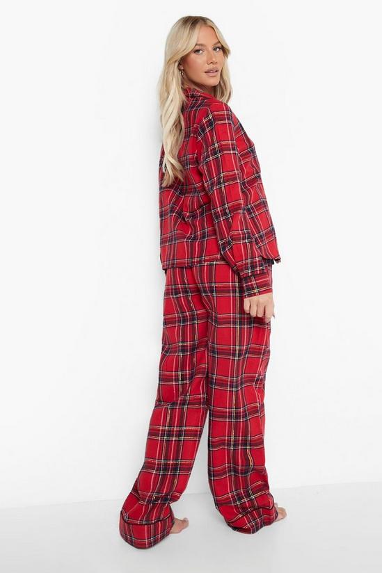 boohoo Maternity Brushed Check Button Pj Trouser Set 2