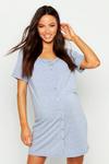 boohoo Maternity 2 Pack Button Front Nightie thumbnail 4
