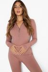 boohoo Maternity Collared Fitted Jumpsuit thumbnail 3