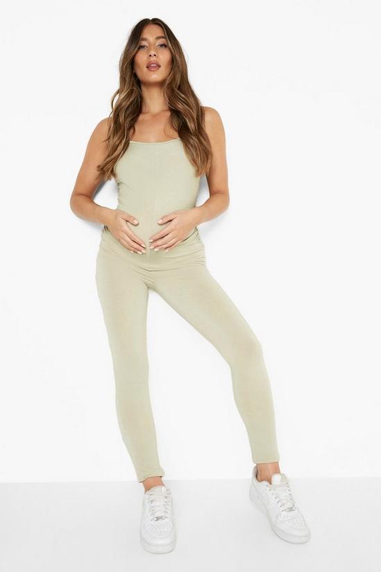 boohoo Maternity Ruched Slinky Jumpsuit 1