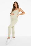 boohoo Maternity Ruched Slinky Jumpsuit thumbnail 4