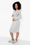 boohoo Maternity Knit Oversized Midi Dress thumbnail 1