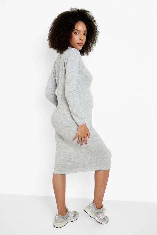 boohoo Maternity Knit Oversized Midi Dress 2
