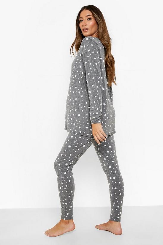 boohoo Maternity Button Front Star Print Pyjama Set 2