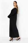 boohoo Maternity Strappy Cowl Neck Dress And Duster Coat thumbnail 2